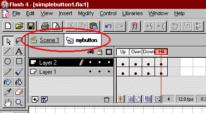 Timeline: Button object editor