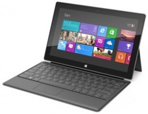 Microsoft Surface tablet - free space